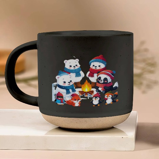 Winter Wonderland Critters Pottery Mugs