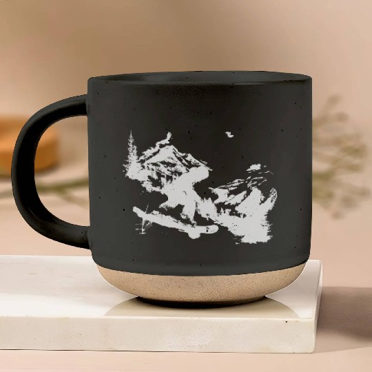 Snowboarding Graphic Pottery Mugs