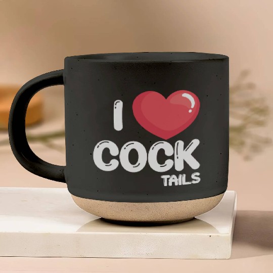 Funny I Love Cocktails 2 Pottery Mugs