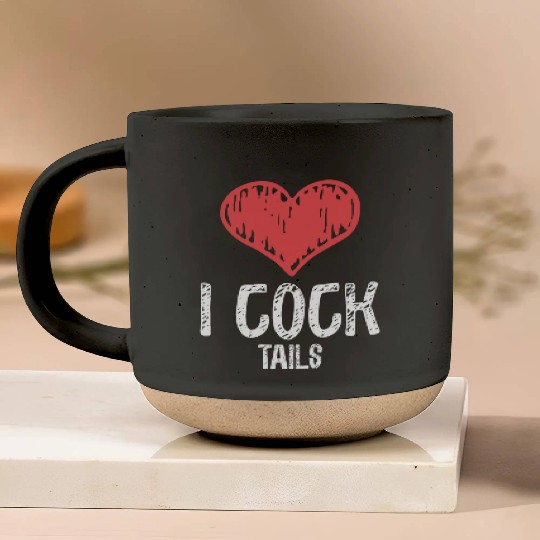 Funny I Love Cocktails 4 Pottery Mugs