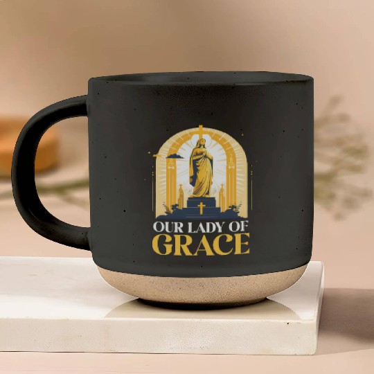 Virgin Mary Our Lady Of Grace Pottery Mugs