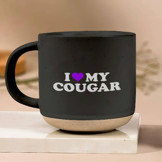 I Love Cougars Cougar Humor Valentine's Day 3BK4 Pottery Mugs