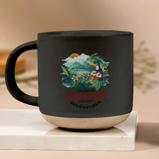 Costa Rica Nature & Macaw Adventure Pottery Mugs