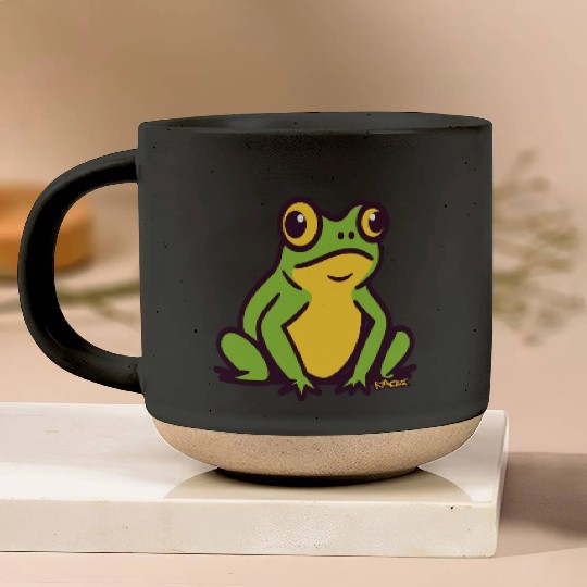 A Big Little Green Frog Pottery Mugs