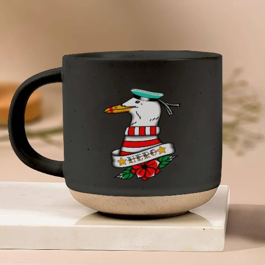 Hero Seagull Tattoo Pottery Mugs