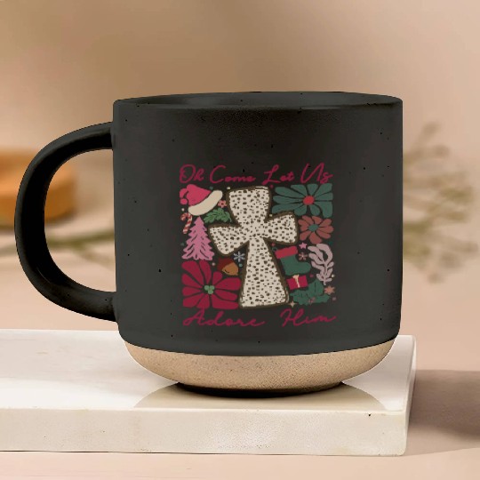 Oh Come Let Us Adore Him Funny Chrismas Jesus Pottery Mugs
