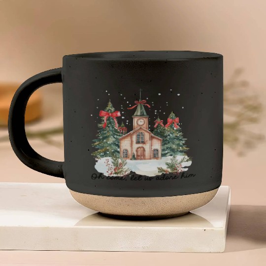 Oh Come Let Us Adore Him Funny Chrismas Jesus Pottery Mugs