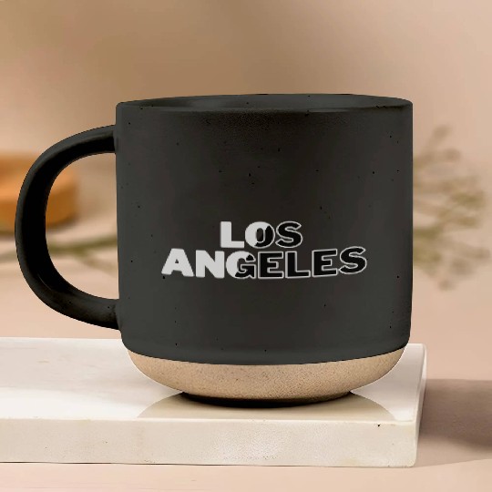 Los Angeles Black n White Pottery Mugs