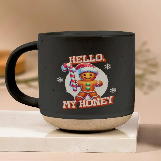 Gingerbread Man - Hello, My Honey! Pottery Mugs