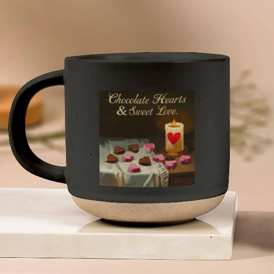 Chocolate Hearts & Sweet Love valentine's day Pottery Mugs