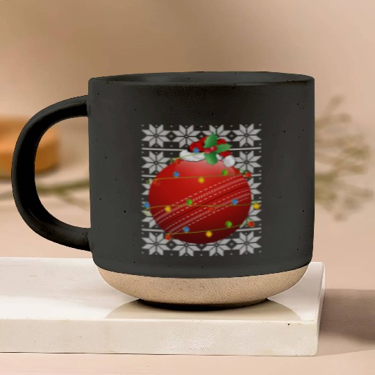 Cricket Ball Santa Pottery Mugs