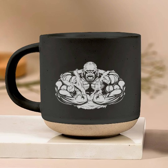 Gorilla Bodybuilding Pottery Mugs Gym Clothing