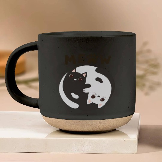 Meow Cat Pottery Mugs