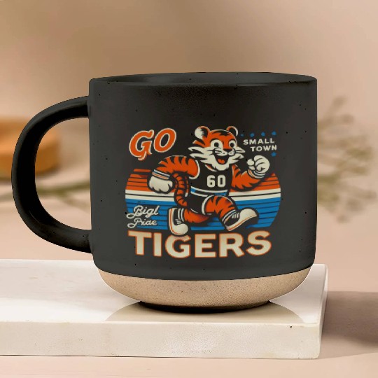 Small Town, Big Pride: Go Tigers! Pottery Mugs