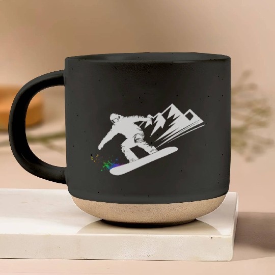 Snowboard Snowboarder Snowboarding Winter Sports Pottery Mugs