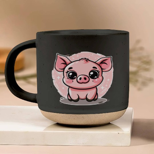 Cute Little Piggy Piglet Pottery Mugs