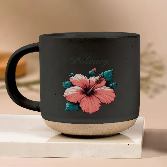 Hibiscus Grace: A Symbol of Delicacy and Elegance Pottery Mugs