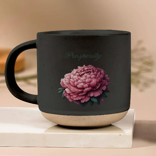 Peony of Prosperity: A Symbol of Wealth Pottery Mugs