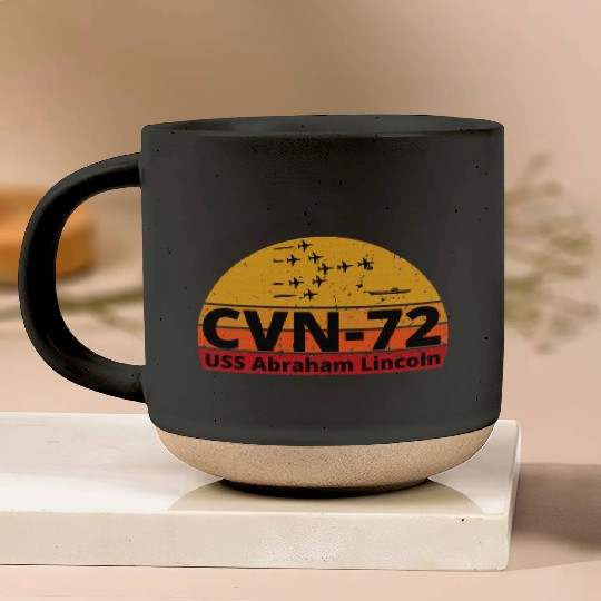 US Aircraft Carrier CVN 72 USS Abraham Lincoln Pottery Mugs