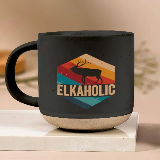 Elk Hunting Elkaholic Hunters Pottery Mugs