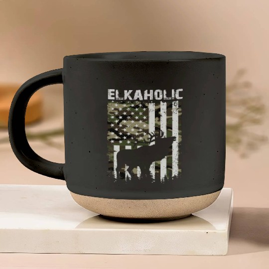 Elk Hunting Elkaholic Hunters Pottery Mugs