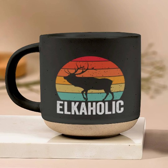 Elk Hunting Elkaholic Hunters Pottery Mugs