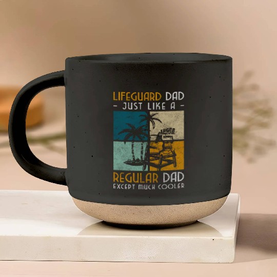 Lifeguard Edge Of The Pool Swimming Pottery Mugs