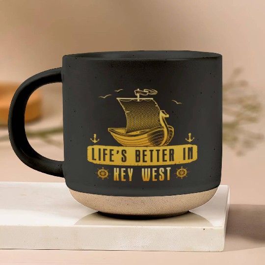 Florida Sailing LIFE'S BETTER IN KEY-WEST Pottery Mugs