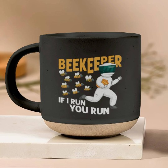 Beekeeper If I Run, You Run Beekeeping Apiarist Pottery Mugs