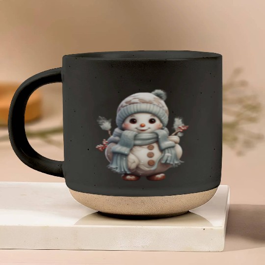 Snow Christmas, Merry Christmas Pottery Mugs