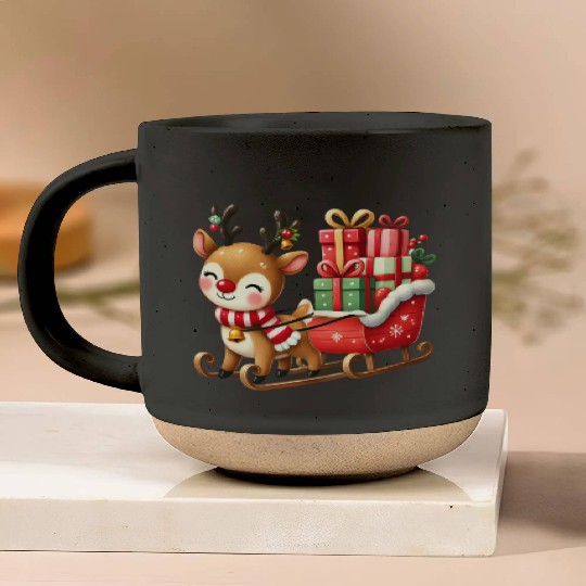 Merry christmas, Christmas Retro Pottery Mugs