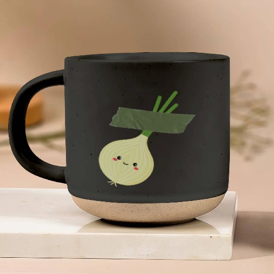 Funny Onion Pottery Mugs