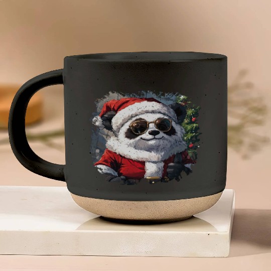 Panda Santa Claus Pottery Mugs