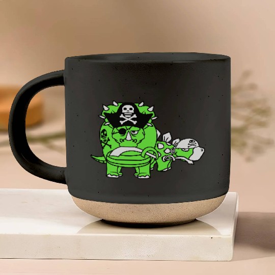 Triceratops Stegosaurus 2 Dinosaur Pirates Dinos Pottery Mugs