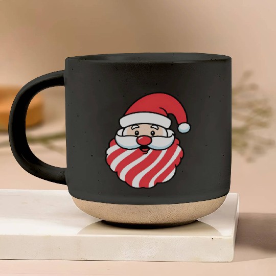 CandyClaus Candy Cane Santa Claus Christmas Pottery Mugs
