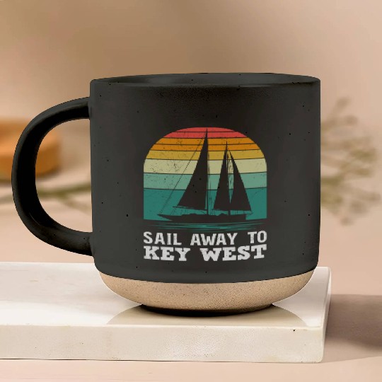 Florida SAIL AWAY TO KEY-WEST Florida Keys Pottery Mugs
