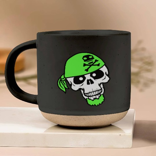 Pirate Hat Skull Skeleton Halloween Head Scarf Fun Pottery Mugs