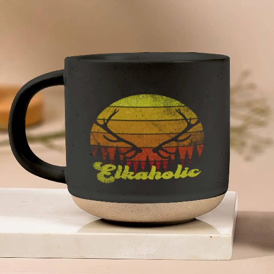 Elk Hunting Elkaholic Hunters Pottery Mugs