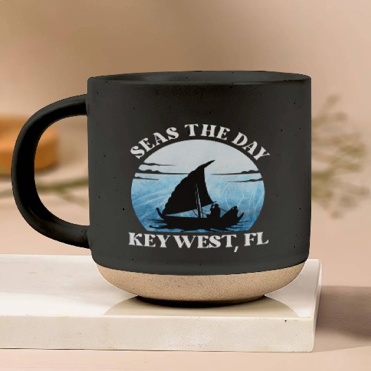 Sunshine-State Florida SEAS DAY KEY-WEST, FL Pottery Mugs