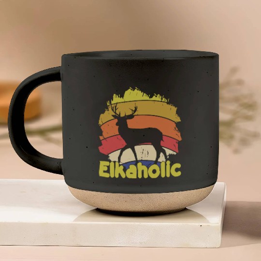 Elk Hunting Elkaholic Hunters Pottery Mugs