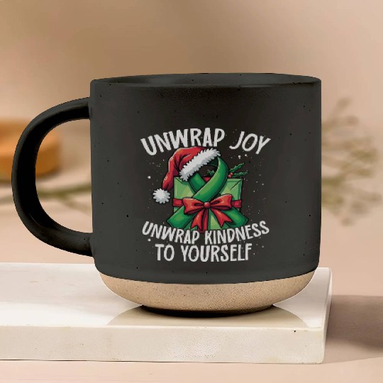Unwrap Joy kindness to yourself Mental Health Pottery Mugs