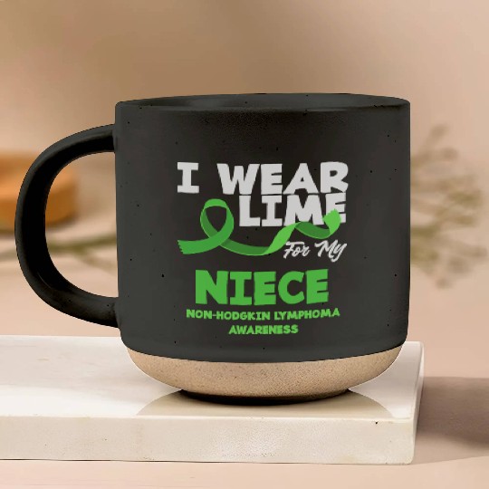 Non-Hodgkin Lymphoma Awareness Wear Lime Niece Pottery Mugs
