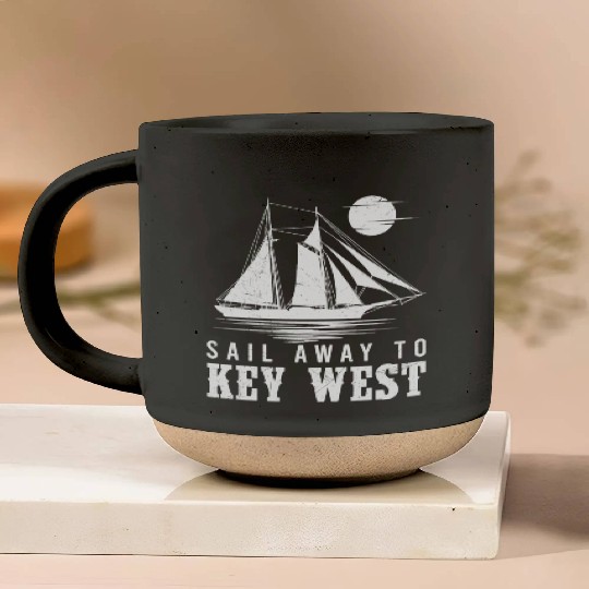 Florida SAIL AWAY TO KEY-WEST Florida Keys Pottery Mugs
