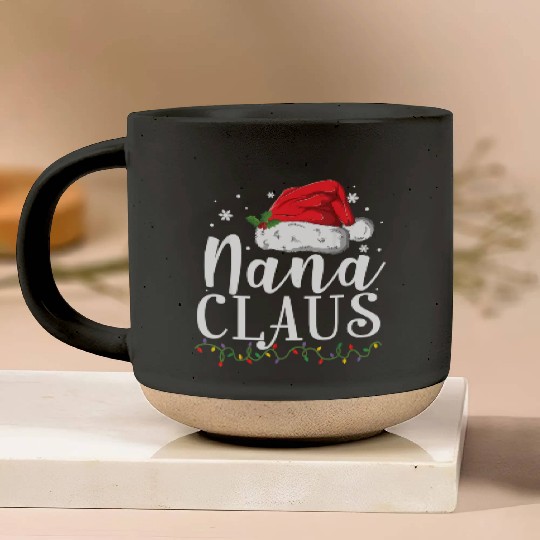Funny Nana Claus Christmas Pajamas Santa Gift Pottery Mugs