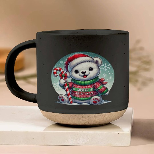 Polar Bear Christmas Sweater - Christmas Gifts Pottery Mugs
