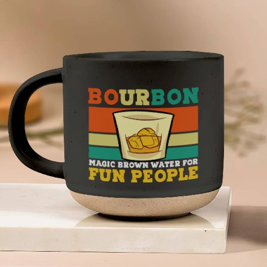 Bourbon Magic Brown Water For Fun People - Whiskey Pottery Mugs
