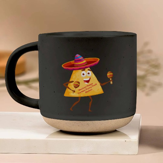 Mexican Happy Cartoon Funny Food Nachos Character Pottery Mugs
