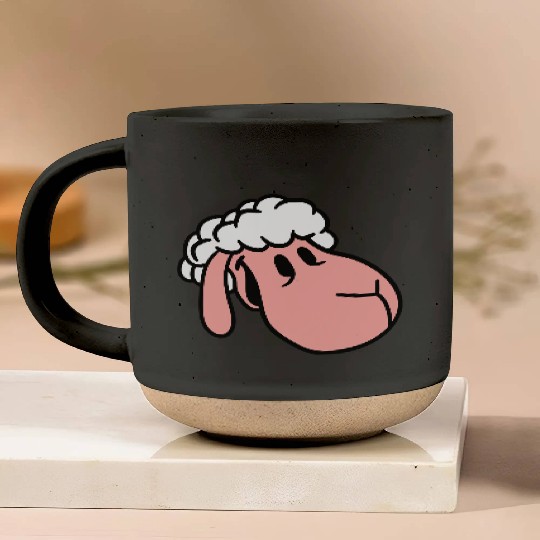 Sheep Face Head Cute Sweet Little Lamb Cool Comic Pottery Mugs