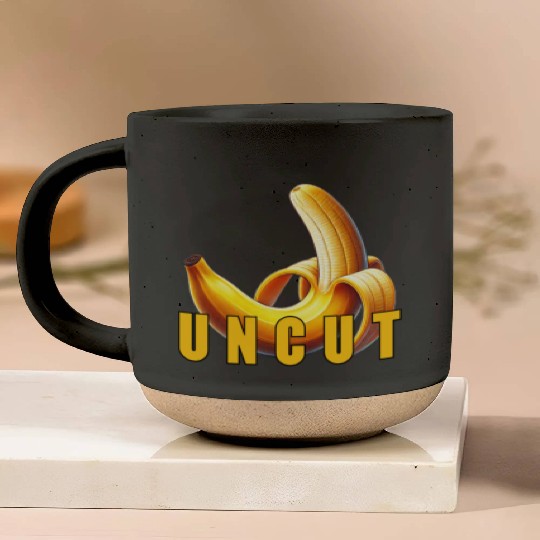Uncut Peeled Banana Pottery Mugs