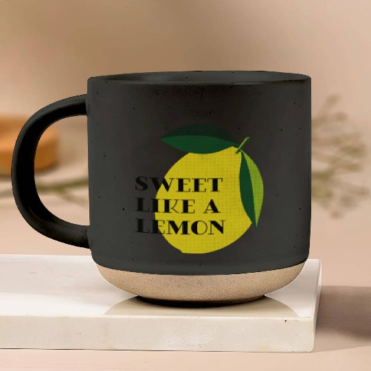 Sweet like a lemon Fruit Citrus Yellow Summer Pottery Mugs